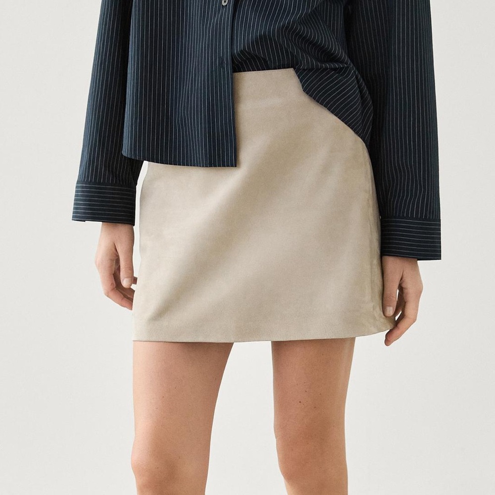 Massimo Dutti Suede Mini Skirt